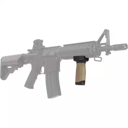 Poign&eacute;e Verticale Grip Tactique avec Compartiment - Bi-ton Tan