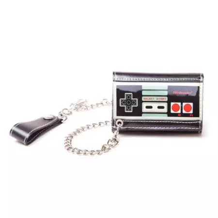 Portefeuilles Monnaie Noir Nintendo Manette NES Avec chaine - PD-PT-1011