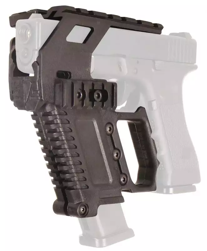 Gexgune Système de Base de Rail de Pistolet Glock Tactique pour Glock 17 18  19 Pistolet Airsoft Accessoires de Glock Portée de Chasse (2 Couleurs en  Option) : : Sports et Loisirs