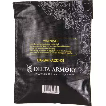Sac Ignifug&eacute; Protection Batterie LiPO Delta Armory - Noir