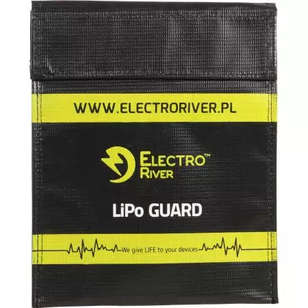 Sac Ignifugé Protection Batterie LiPO Electro River - Noir