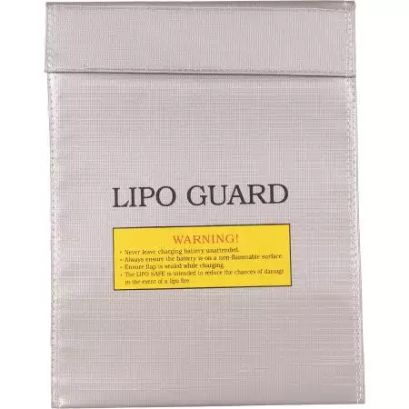 Sac Ignifug&eacute; Protection Batterie LiPO Fuel RC - Gris