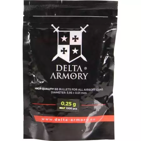 Sachet 1000 Billes 0.25g Bio Delta Armory - Blanches