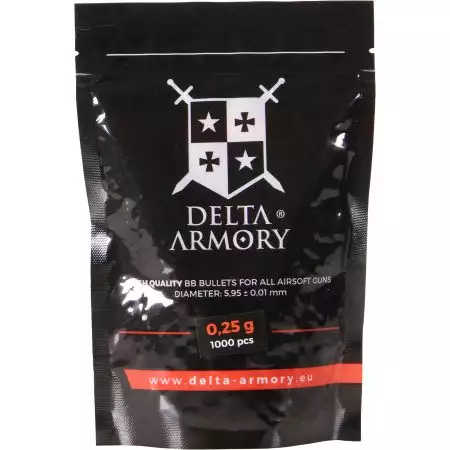Sachet 1000 Billes 0.25g Delta Armory - Blanches