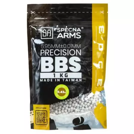 Sachet 2300 Billes 0.43g Bio Edge Ultra Specna Arms - Blanches