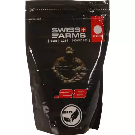 Sachet 3600 Billes 0.28g Bio Swiss Arms - Blanches