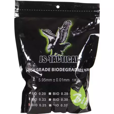 Sachet 4000 Billes 0.25g Bio JS Tactical - Vert