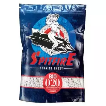 Sachet 5000 Billes 0.20g Bio Spitfire - Blanches