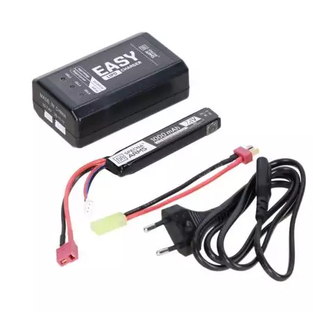Set EASY Batterie Stick LiPo 7.4v - 1000mAh - 20/40C - T-Dean & Chargeur - Specna Arms