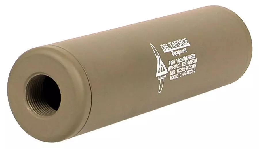 Silencieux M2 Ghost Recon tan pour airsoft - 110 mm diametre 30 mm -  Boutique Airsoft SILENCIEUX
