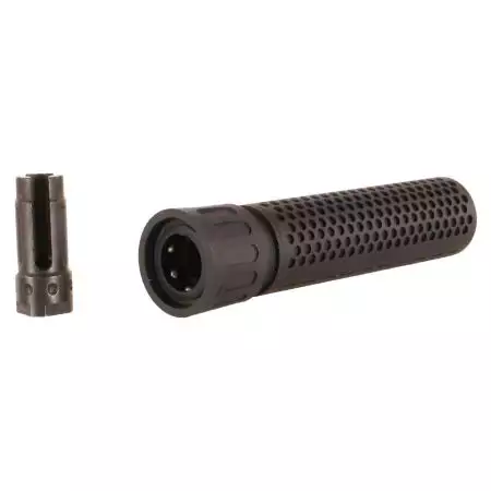 Silencieux QD 180X40mm - 14mm CCW - Cache-flamme JJ Airsoft - Noir
