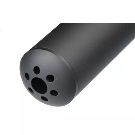 Silencieux QD Gemtech 185x35mm 14mm CCW Antihoraire King Arms Noir