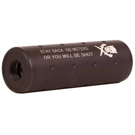 Silencieux Skull Universel 100x30 - 14mm CW CCW - Noir