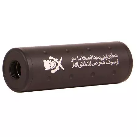Silencieux Skull Universel 100x30 - 14mm CW CCW - Noir