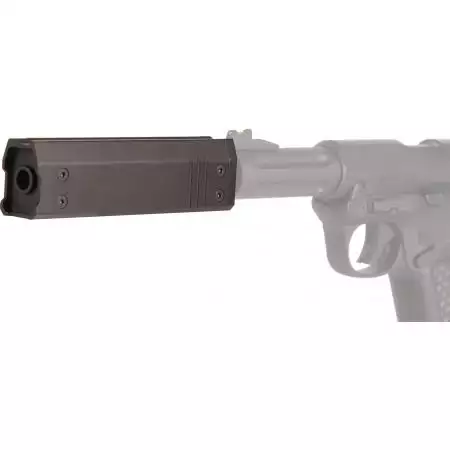 Silencieux Type Osprey 130mm - 14mm CCW - Alu CNC - Action Army - Noir