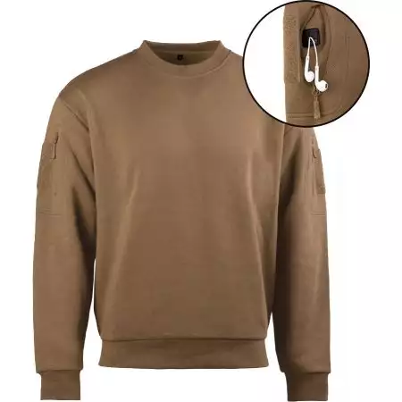 Sweat Tactique Col Rond Miltec - Coyote