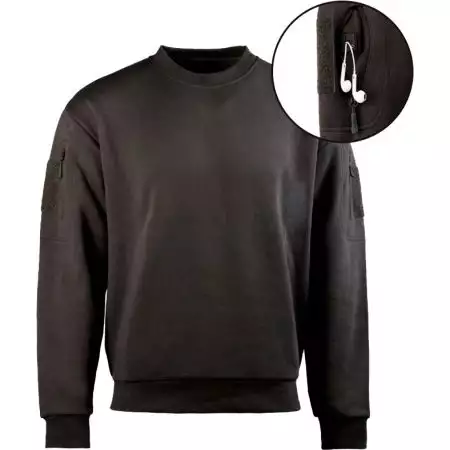 Sweat Tactique Col Rond Miltec - Noir
