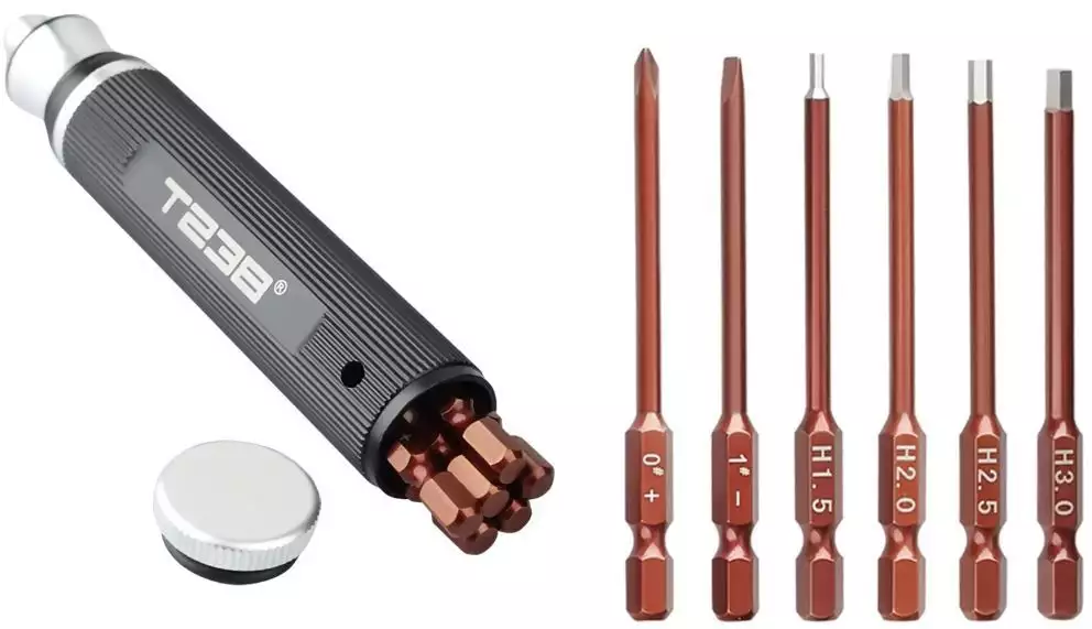 Tournevis Portatif 6 en 1 Acier - T238