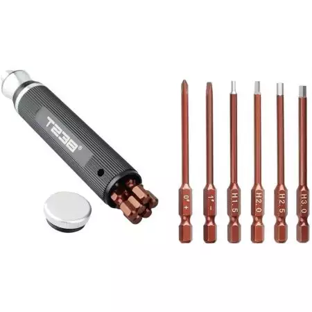Tournevis Portatif 6 en 1 Acier - T238