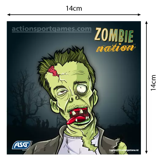 cible carton 14x14 zombie nation asg 18168 2
