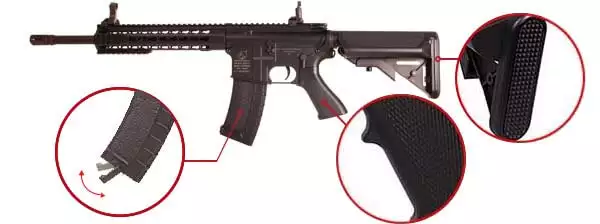 Fusil-Colt-M4-A1-Keymod-AEG-Noir&ndash;180841-Montage-Photo-Caracteristiques-optimized
