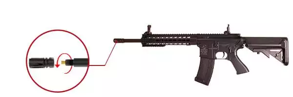 Fusil-Colt-M4-A1-Keymod-Aeg-Noir-180841-Montage-Photo-Filetage-R&eacute;pliques-optimized