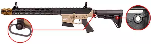 fusil dmr legion rapax xxi m1 aeg secutor noir et tan sax0001 attache sangle airsoft 1 optimized