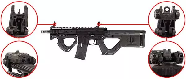 fusil m4 cqr hera arms ics aeg blowback asg noir organes de visee airsoft 1 optimized