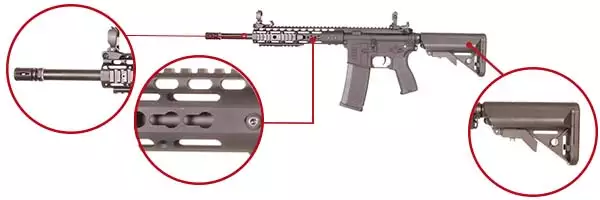 fusil sa e09 specna arms 66579 visee