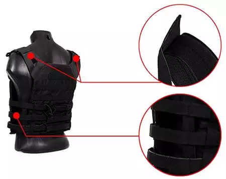 gilet tactique jpc plate carrier miltec noir 13463202 ajustable airsoft 1 optimized