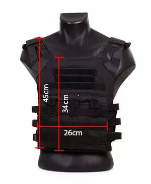 gilet tactique jpc plate carrier miltec noir 13463202 dimensions airsoft 1 optimized
