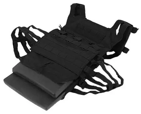 gilet tactique jpc plate carrier miltec noir 13463202 plaques dummy sapi airsoft 1 optimized