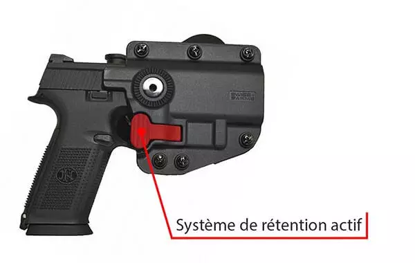 Holster Rigide CQC ADAPT X Universel Ambidextre Swiss Arms od 603672 Systeme de retention actif airsoft 1 optimized