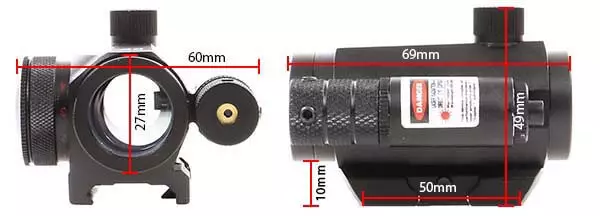 lunette 1x25 point rouge vert red green dot-laser delta tactics dimensions airsoft 1 optimized