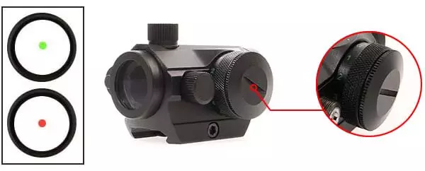 lunette 1x25 point rouge vert red green dot-laser delta tactics luminosite airsoft 1 optimized