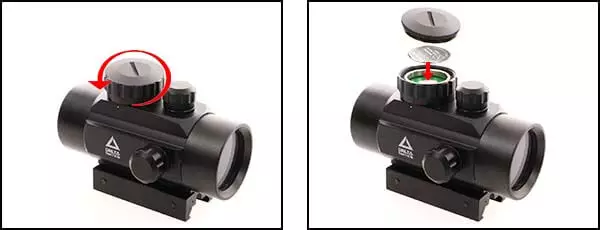 lunette red green dot tube-1x30 point rouge vert-delta tactics pile airsotf 1 optimized