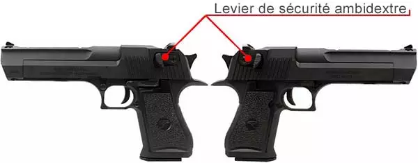 pistolet desert eagle 50ae gbb gaz cybergun we noir 090509 levier de securite ambidextre 1 optimized