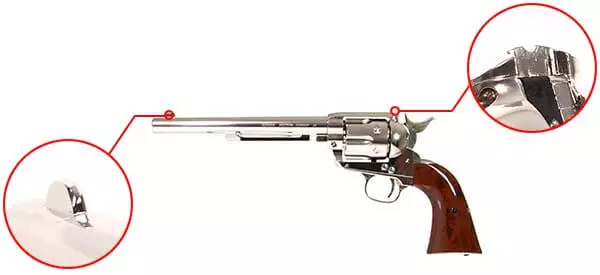 pistolet revolver legends western cowboy 45 co2 7 pouces umarex 26346 organes de visee airsoft 1 optimized