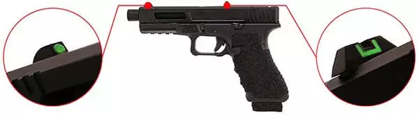 pistolet secutor gladius 17 acta non verba co2 gbb blowback noir organes de visee phosphorescents 1 optimized