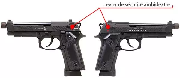 pistolet secutor m92 bellum x co2 gbb noir sab0001 levier de securite ambidextre 1 optimized