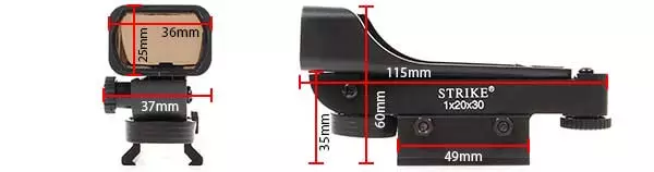point rouge red dot sight universel firepower pour rail picatinny 263933 dimensions airsoft 1 optimized