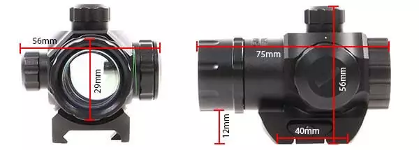 red dot sight tactical compact visee point rouge verte 25mm rail picatinny 263929 dimensions airsoft 1 optimized