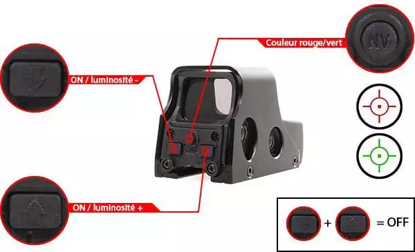viseur holographique advanced type 551 rti optics noir point rouge vert airsoft 1 optimized